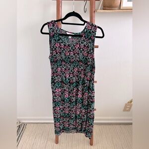 Vintage floral midi dress